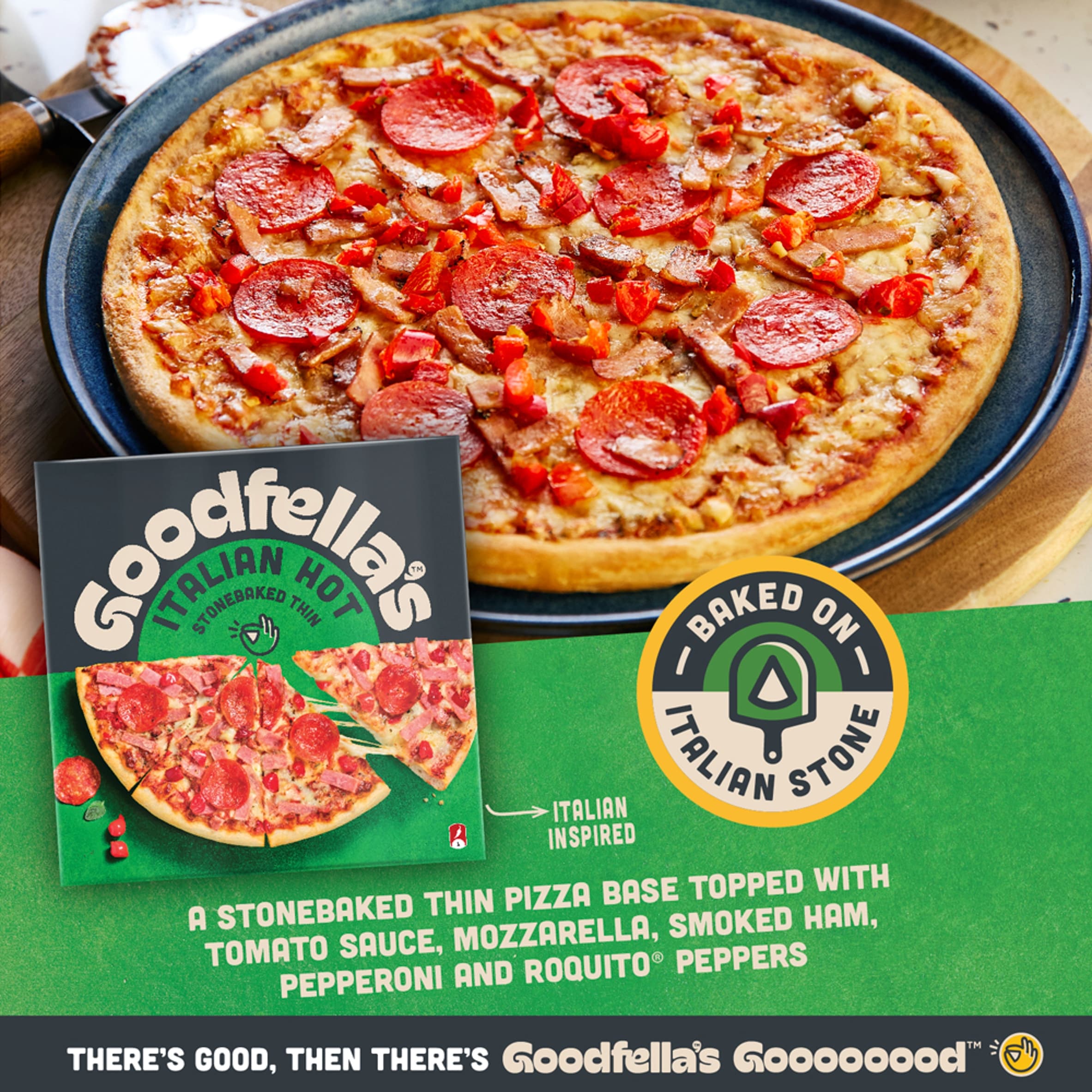 G/Fella's Stonebake Thin Italian Hot Pizza 353G thumbnail 2
