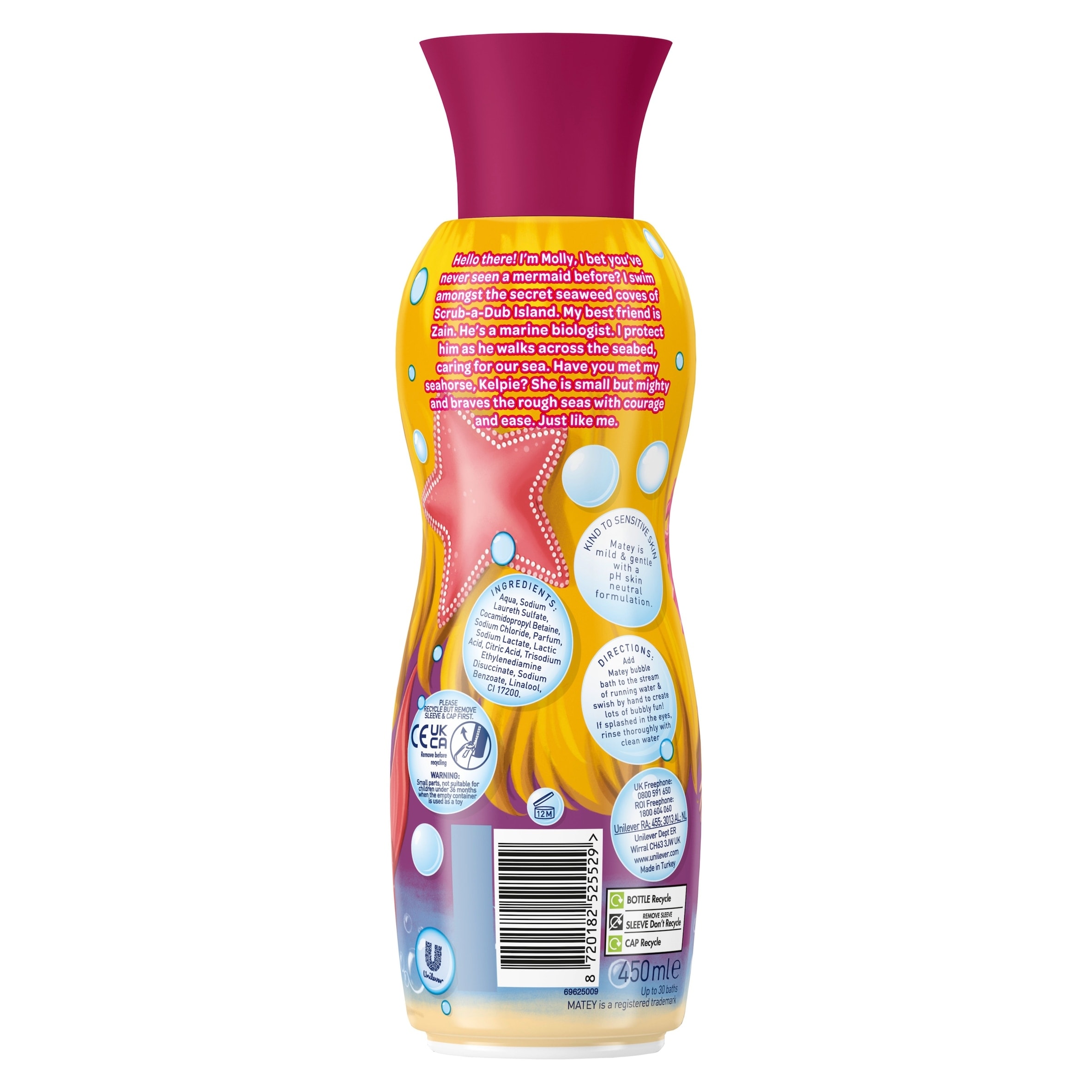 Matey Molly Mermaid Bubble Bath 450Ml thumbnail 2