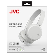 JVC HA-S36W Deep Bass Wireless Bluetooth On Ear Headphones White