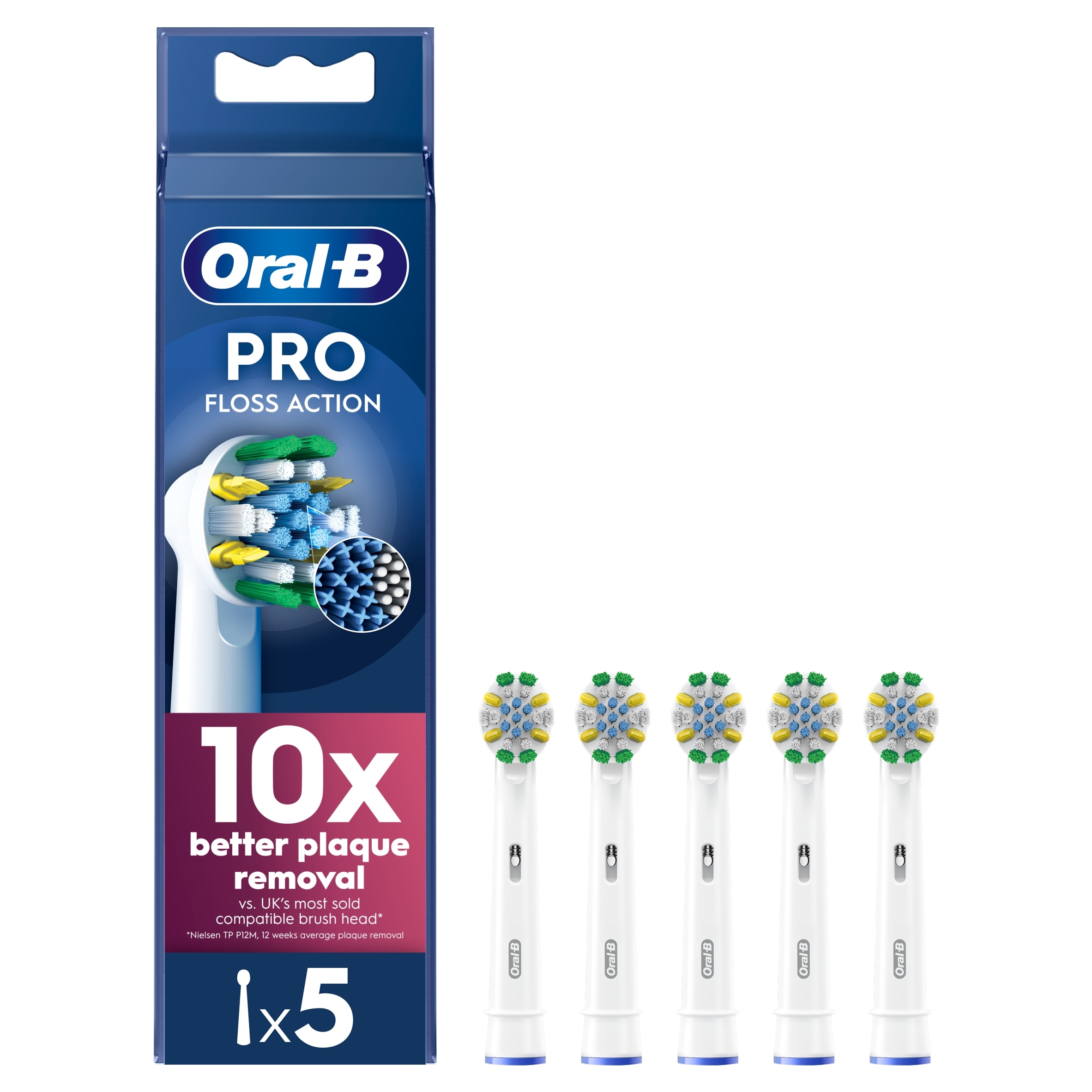 Oral-B Pro Floss Action Replacement Electric Toothbrush Heads 5 pack