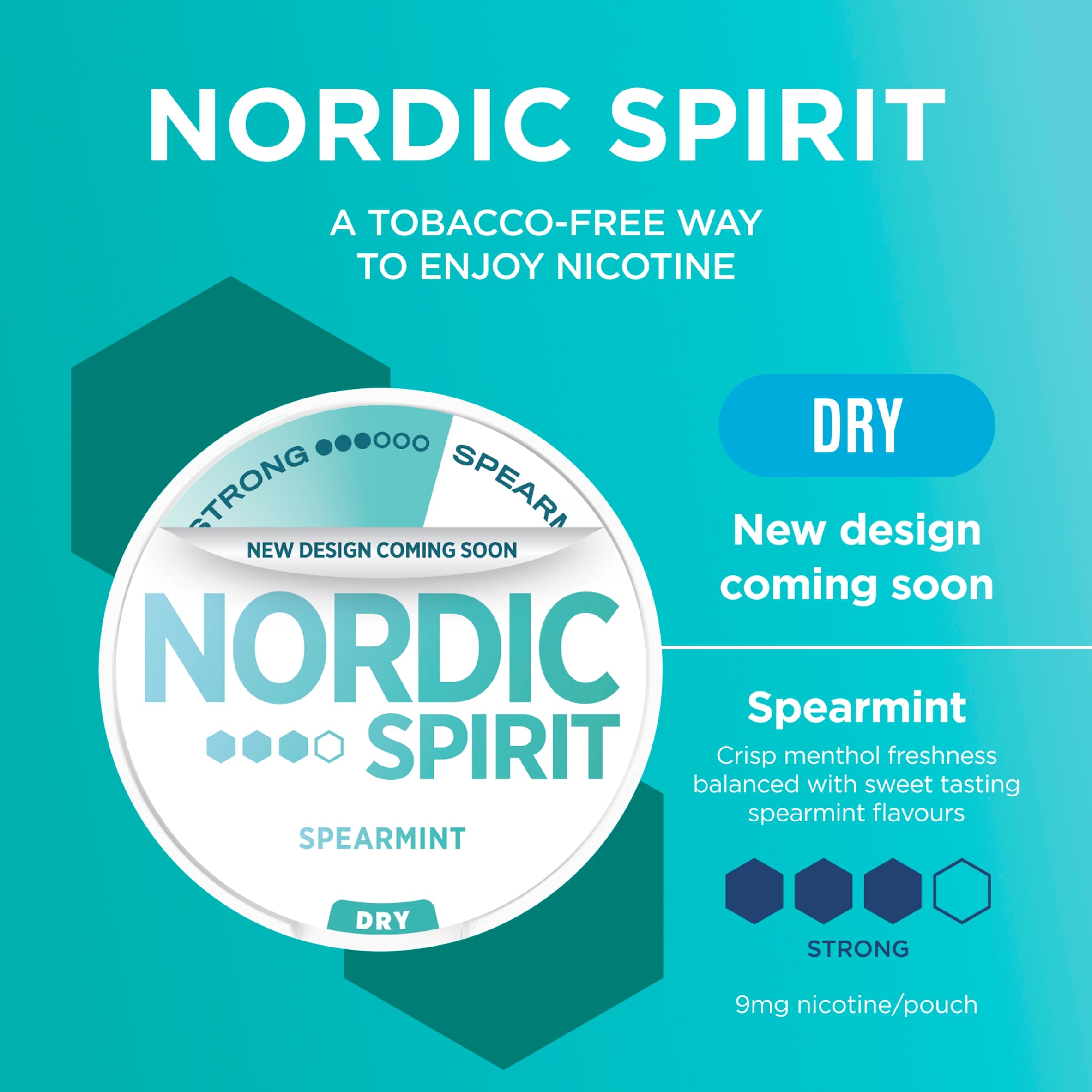 Nordic Spirit Strong Nicotine Pouches - Spearmint 20 Pack 13g thumbnail 2