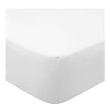 F&F Home Bedding Supersoft White Fitted Sheet Double