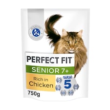 Perfect Fit Senior 7+ Dry Cat Food - Chicken 750g