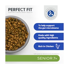 Perfect Fit Senior 7+ Dry Cat Food - Chicken 750g thumbnail 3