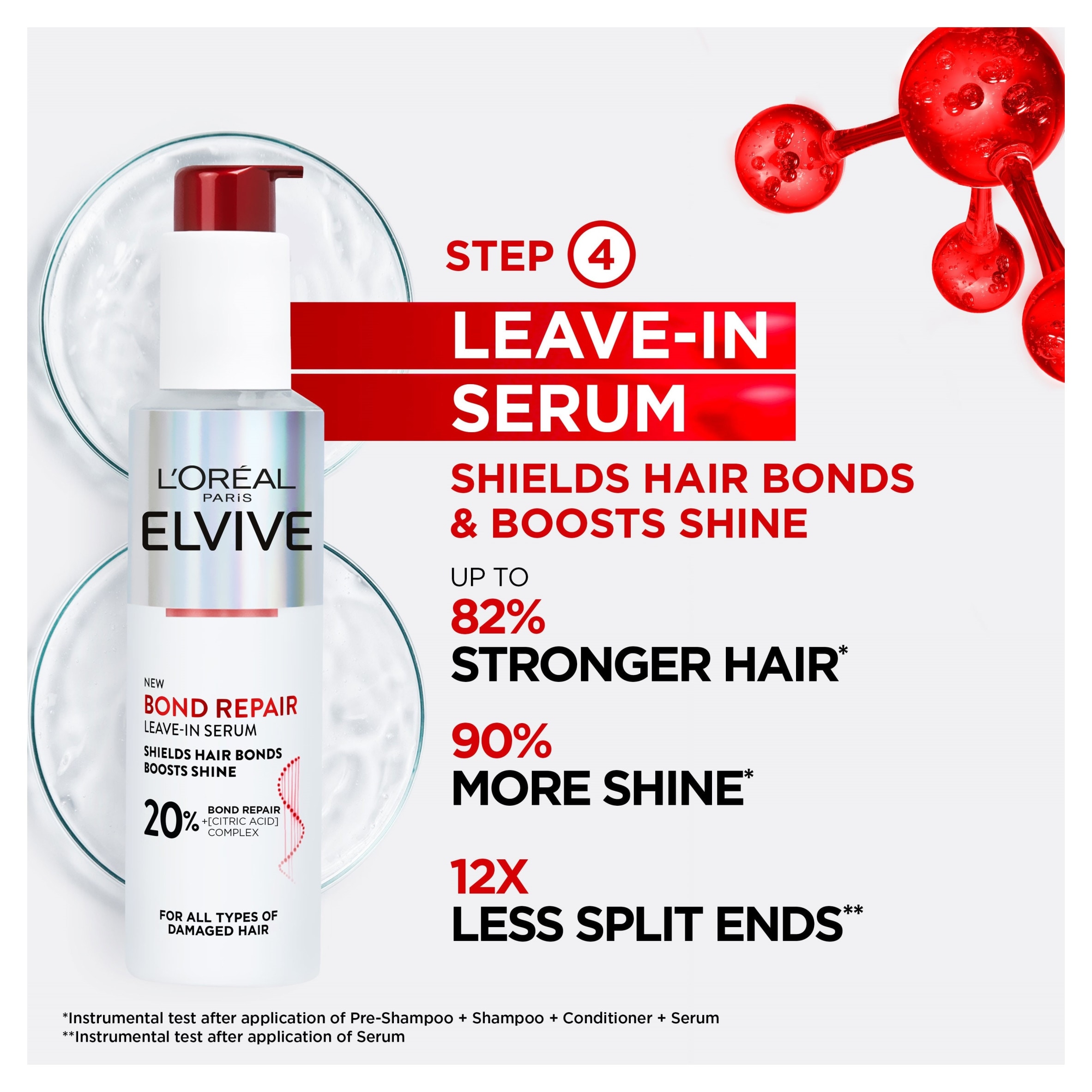 L'Oreal Paris Elvive Bond Repair Leave In Serum 150ml thumbnail 2