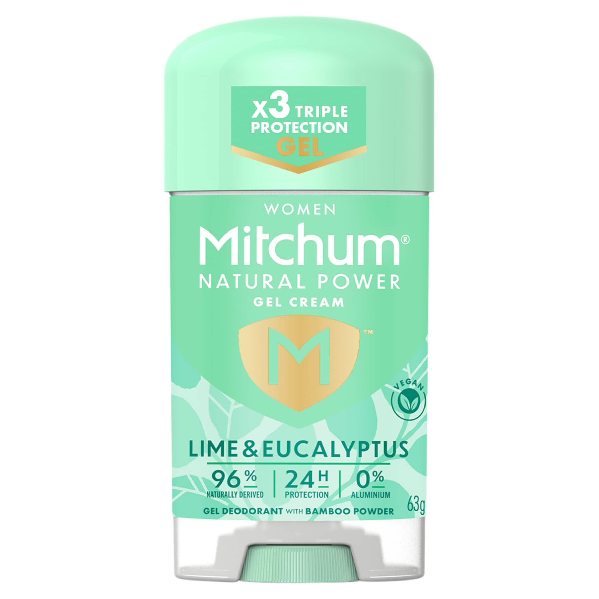 Mitchum Natural Power Gel Cream Deodorant - Lime & Eucalyptus 63g