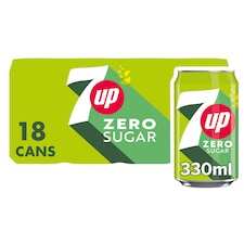 7UP Zero Sugar Lemon & Lime Cans 18 x 330ml