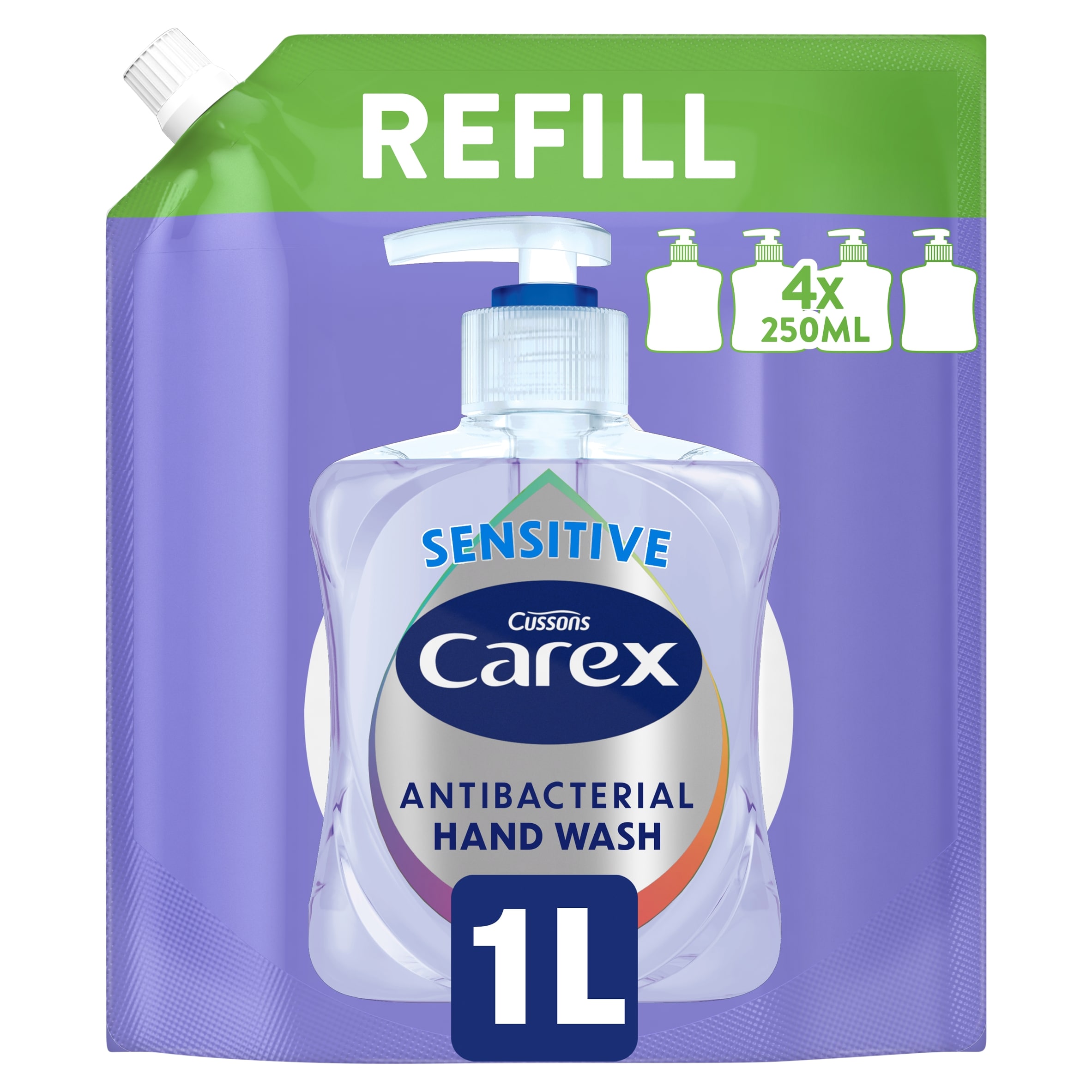 Carex Sensitive Antibacterial Hand Wash Refill 1L