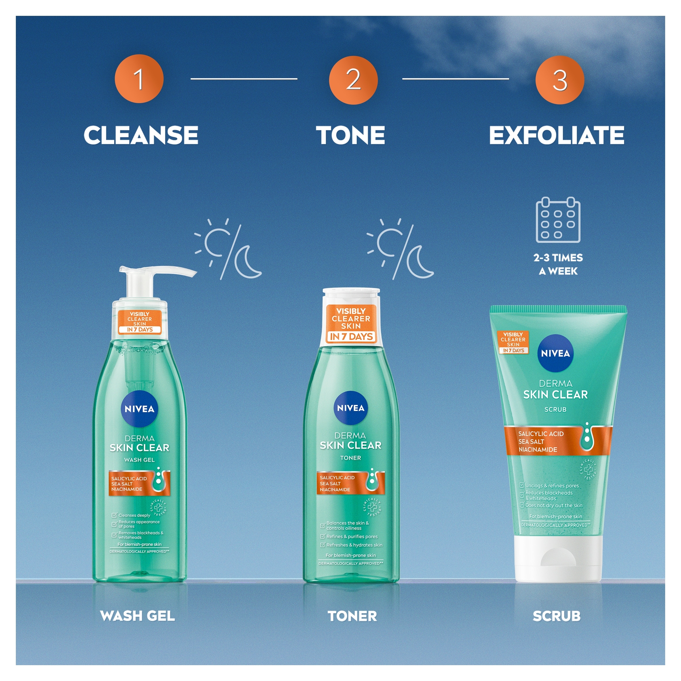 NIVEA Derma Skin Clear Non Blemish Face Scrub 150ml thumbnail 3