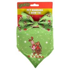 The Grinch Pet Bandana & Bowtie Christmas Gift