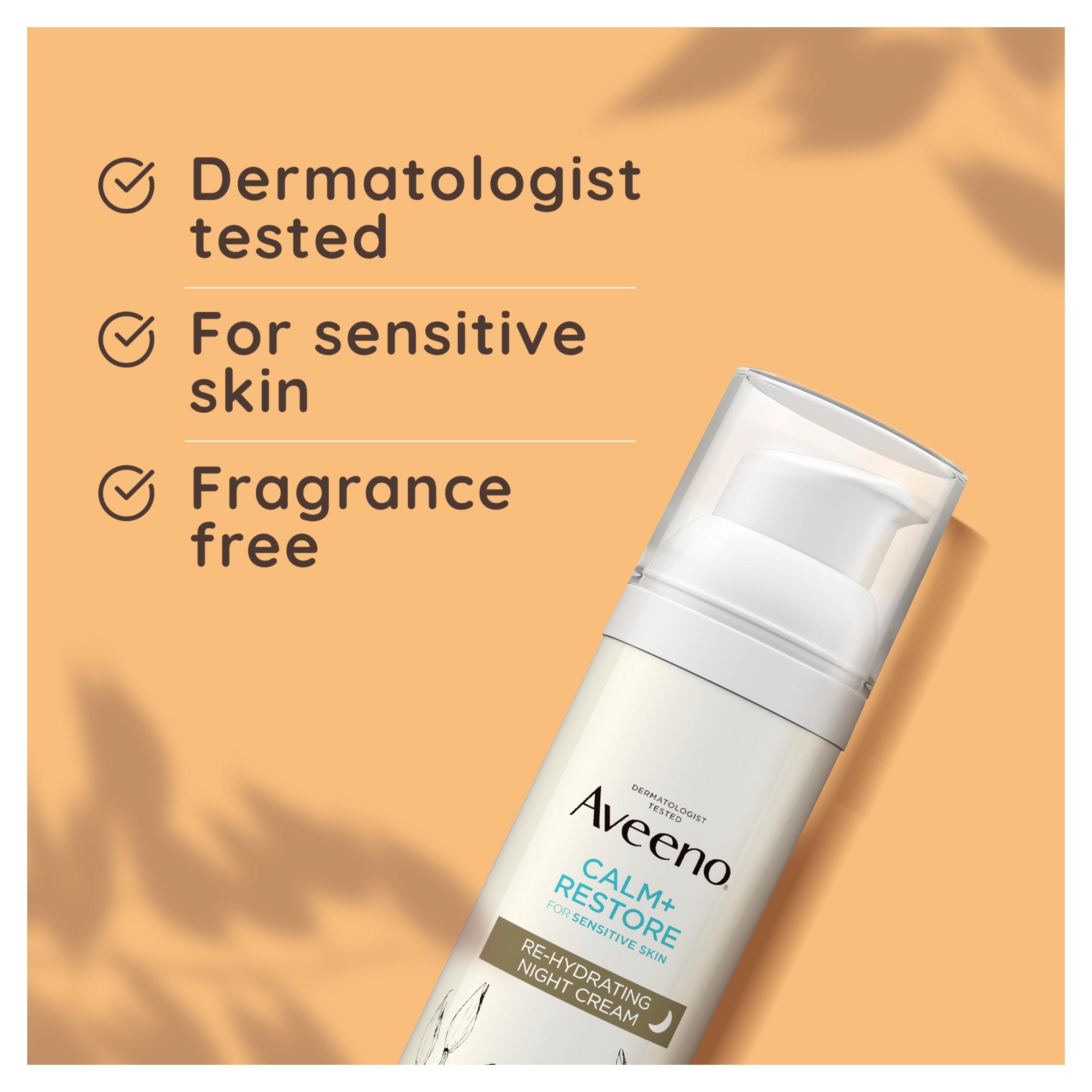 Aveeno Face CALM & RESTORE Night Face Cream Moisturiser 50ml thumbnail 5