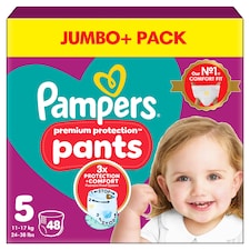 Pampers Premium Protection 48 Nappy Pants Size 5