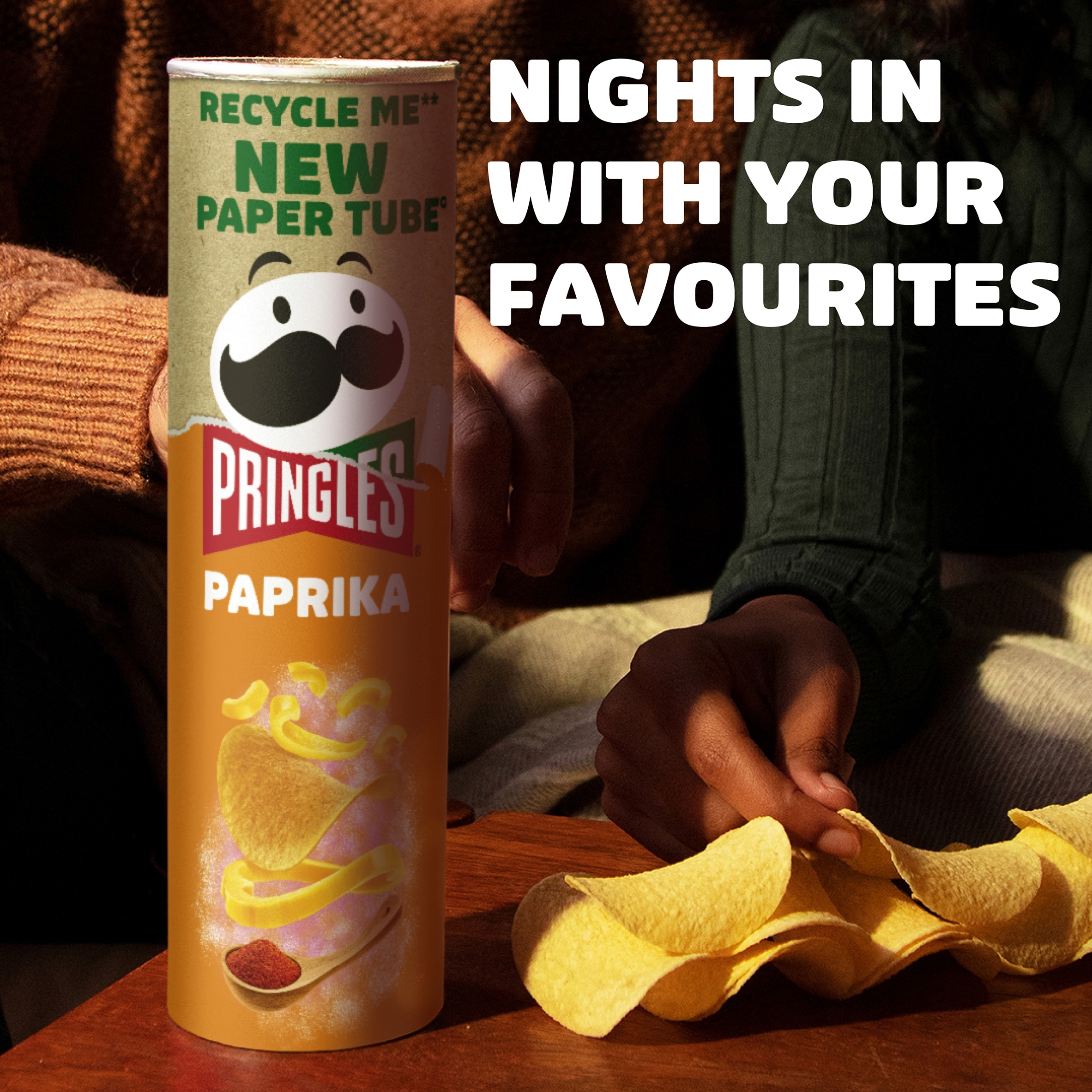 Pringles Paprika Sharing Crisps 185g thumbnail 3