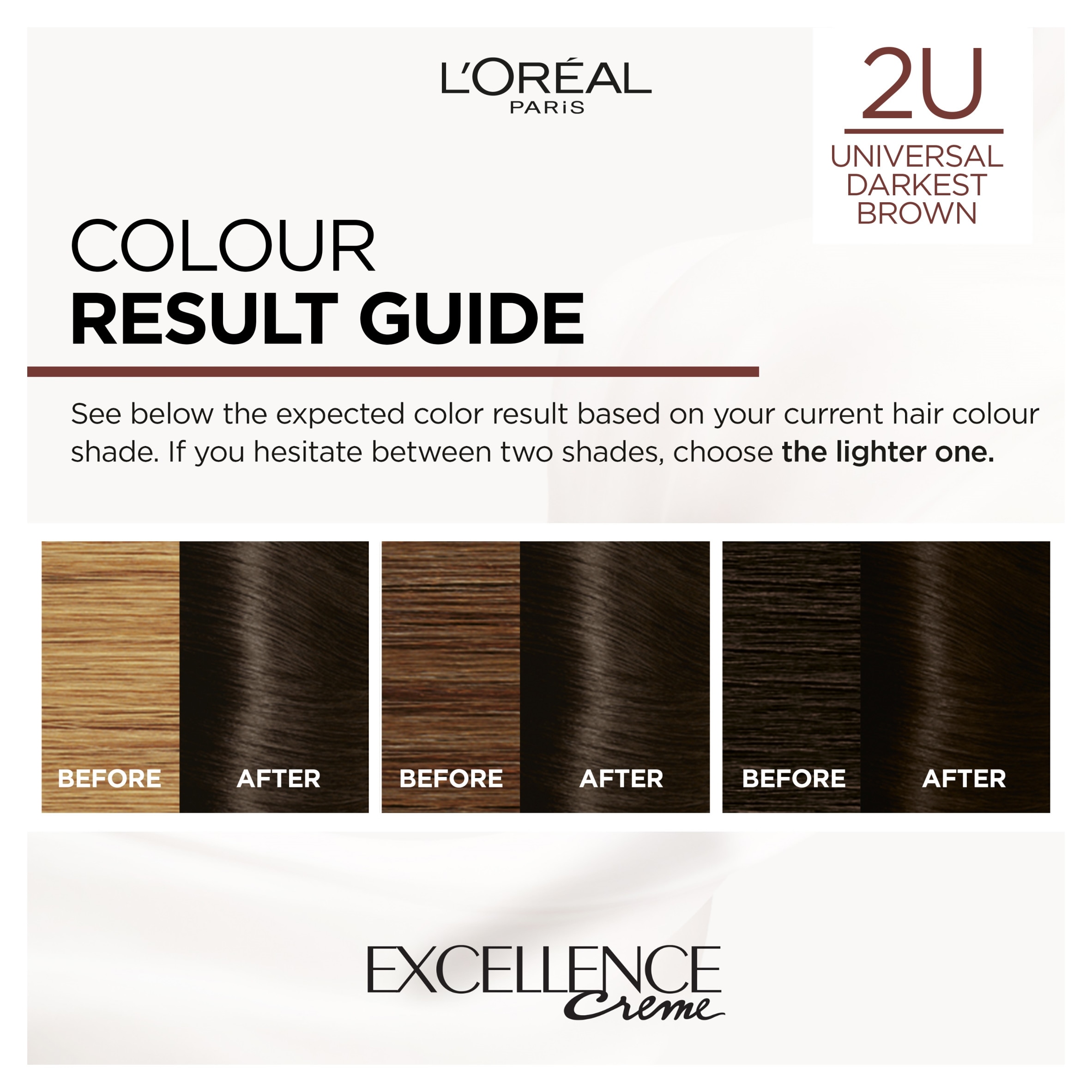 L'Oreal Paris Excellence Nudes Universal 2U Darkest Brown Permanent Hair Dye thumbnail 2
