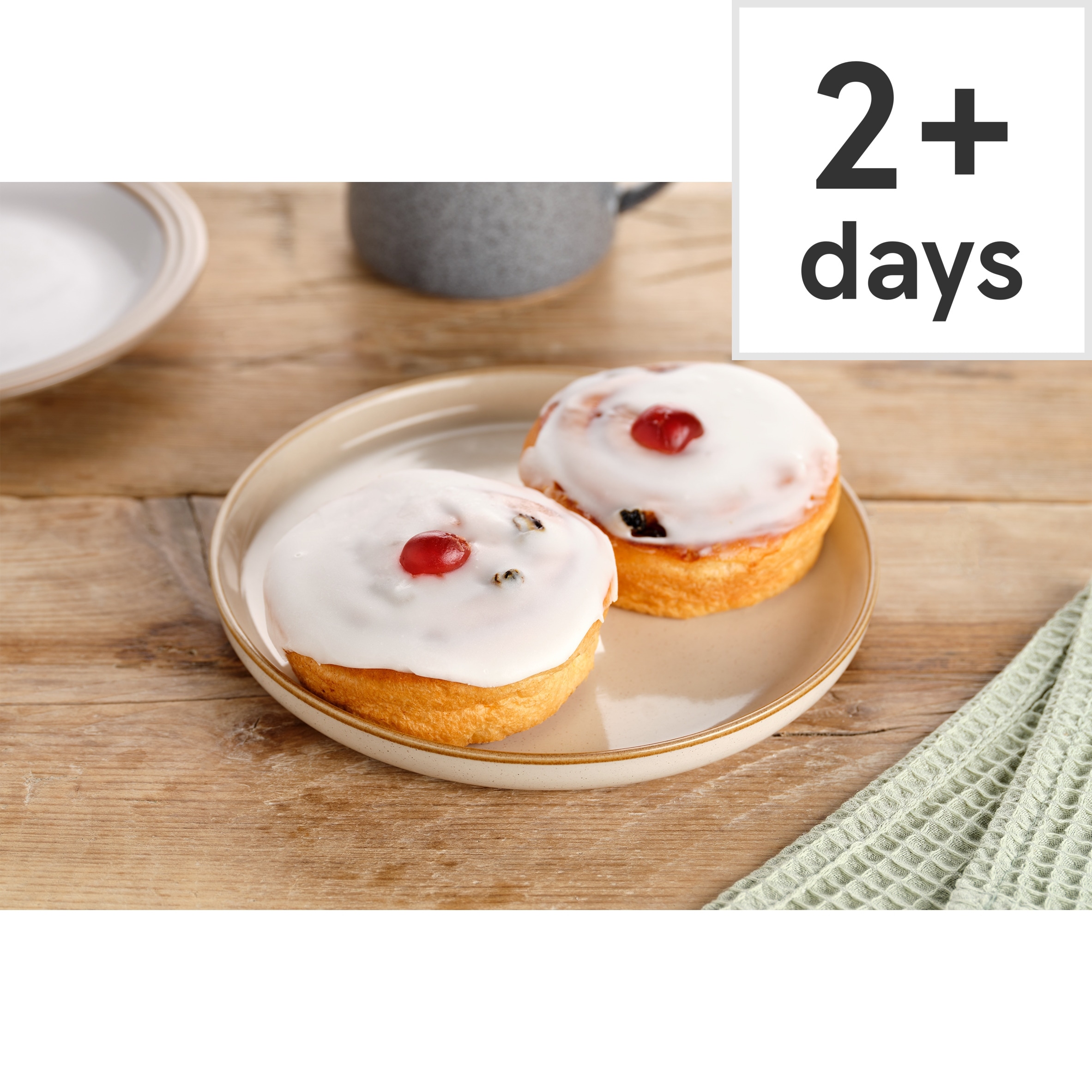 Tesco Belgian Buns 2 Pack