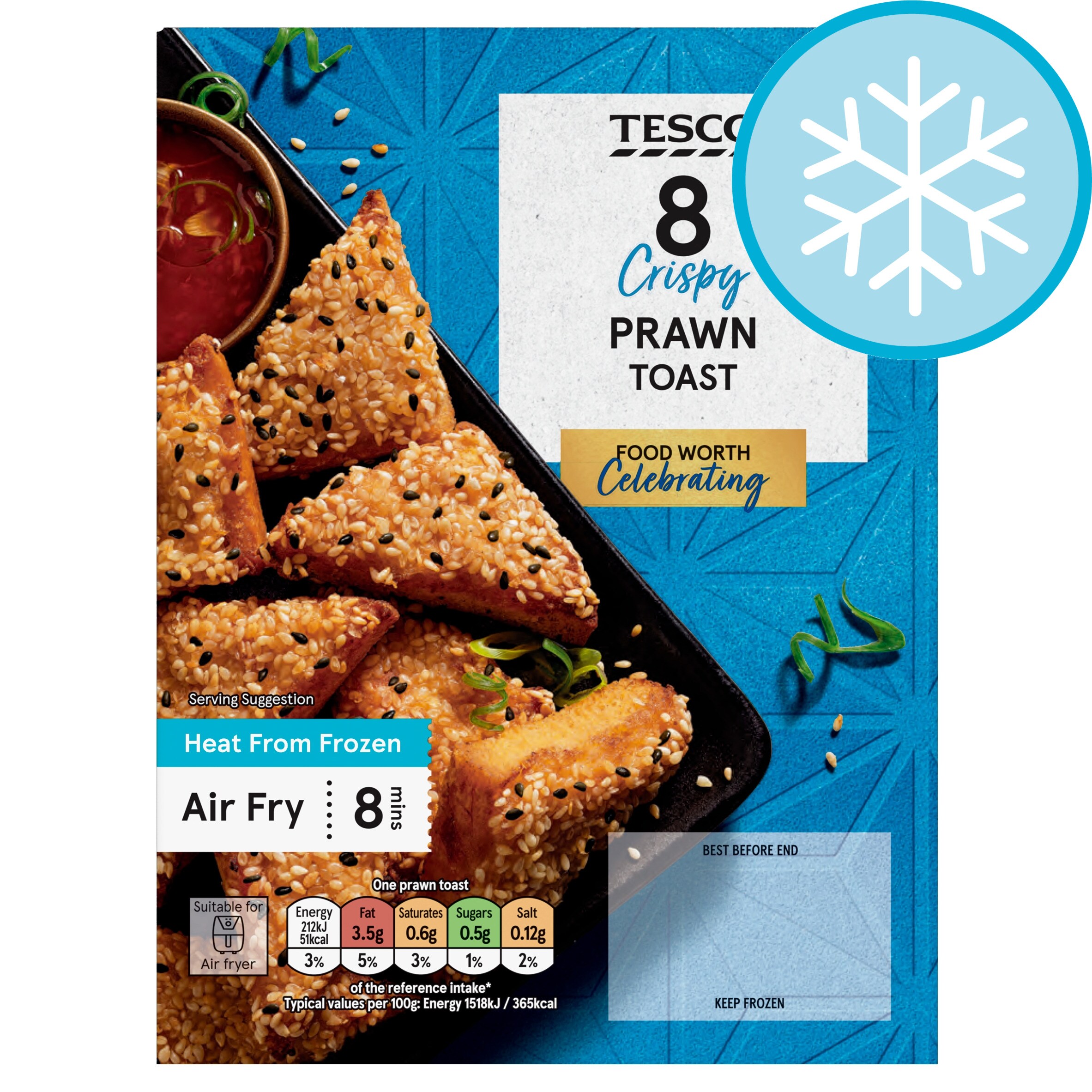 Tesco Prawn Toast 8 Pack 120g