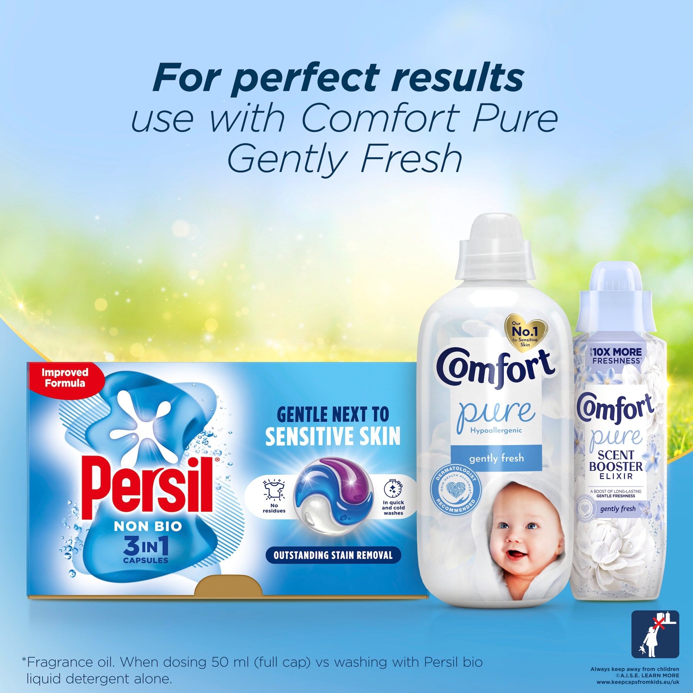 Persil Non Bio 3 In1 Laundry Washing Capsules 15 Washes 316.5G thumbnail 5