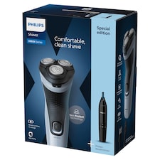 Philips Series 3000X Wet & Dry Electric Shaver, 27 PowerCut Blade, 4D Head, Nose/Ear Trimmer-X3003/0