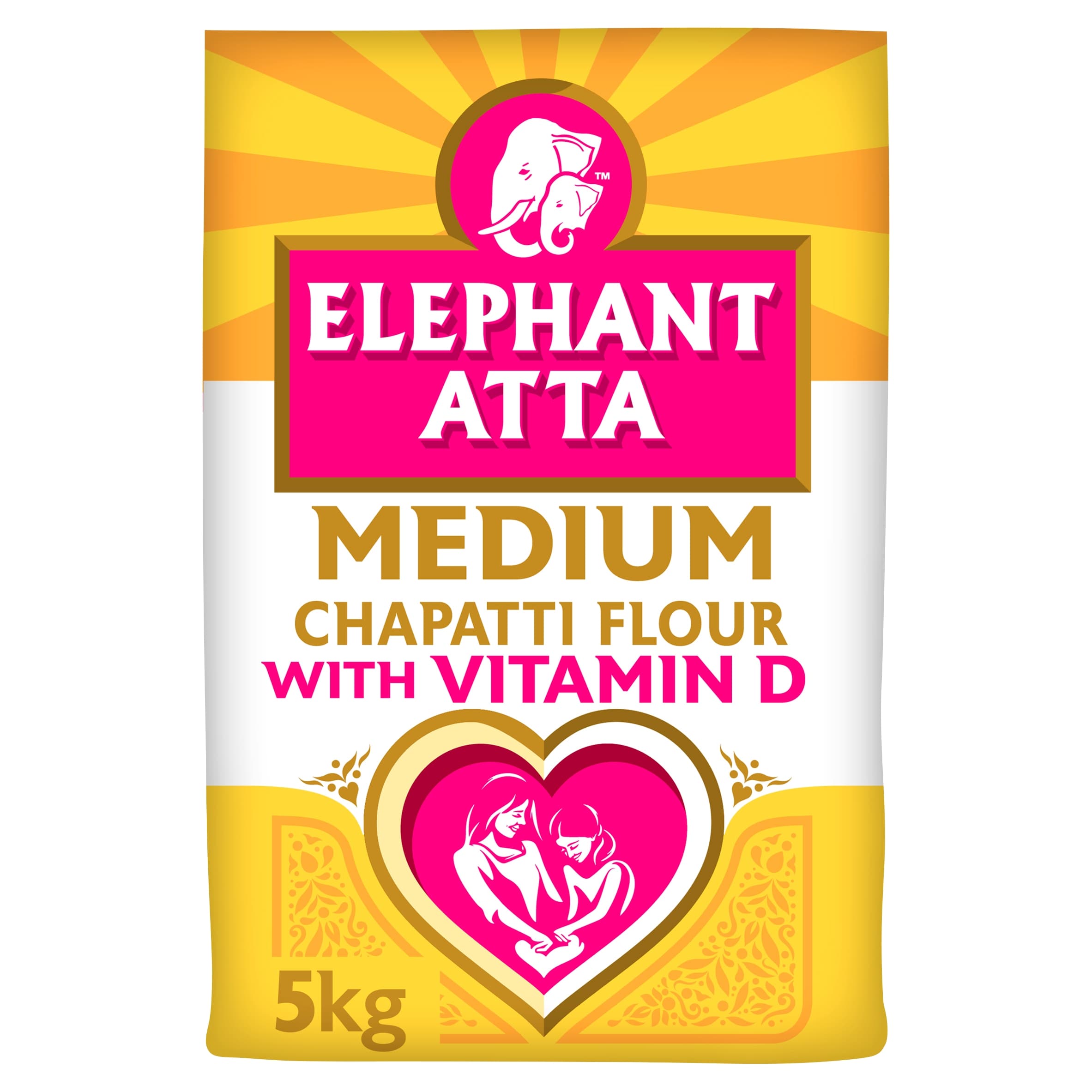 Elephant Atta Medium Chapatti Flour with Vitamin D 5kg