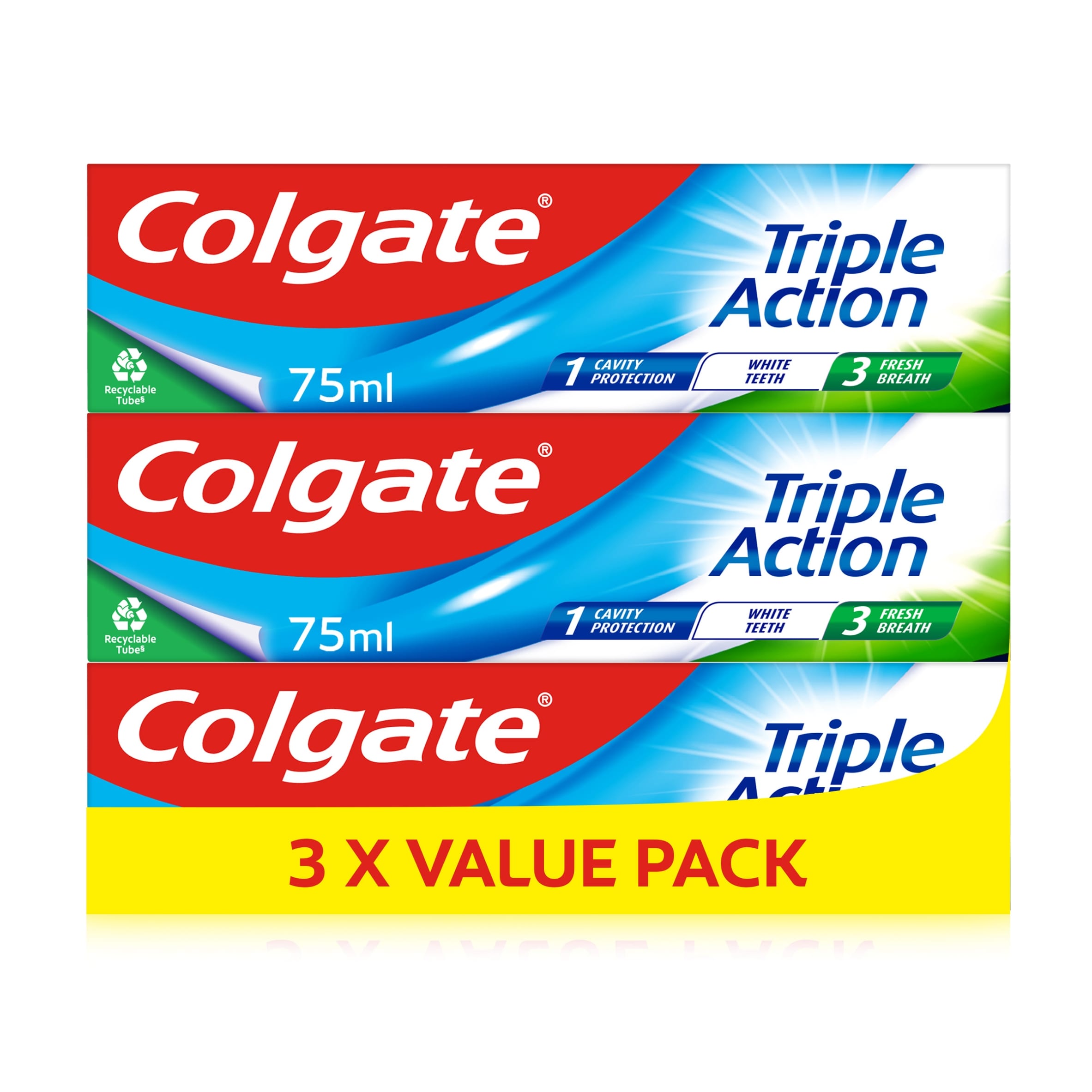 Colgate Triple Action Toothpaste Multipack 3 X 75Ml