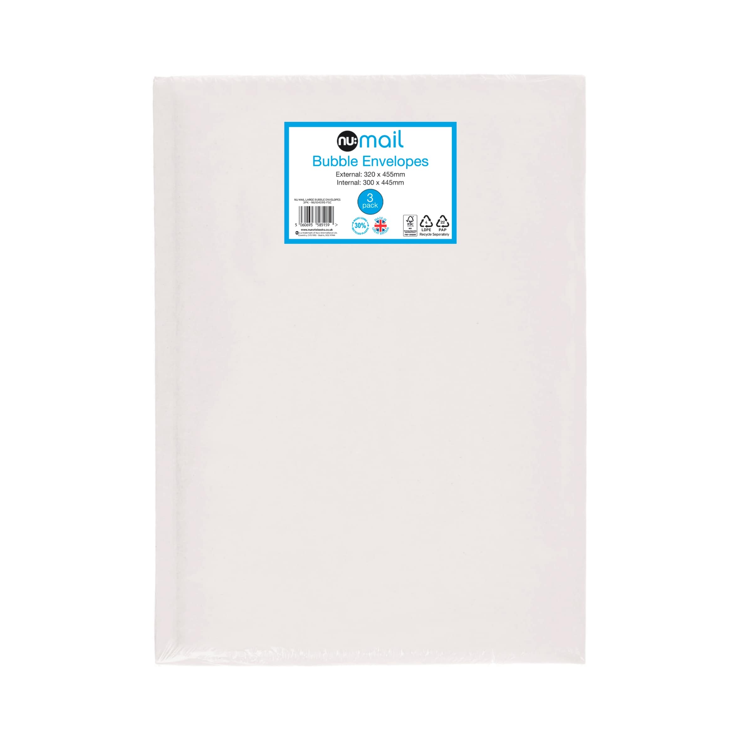 Nu;Mail Large Bubble Envelope 3 Pack