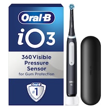 Oral-B Io3 Matte Black Electric Toothbrush Plus Travel Case