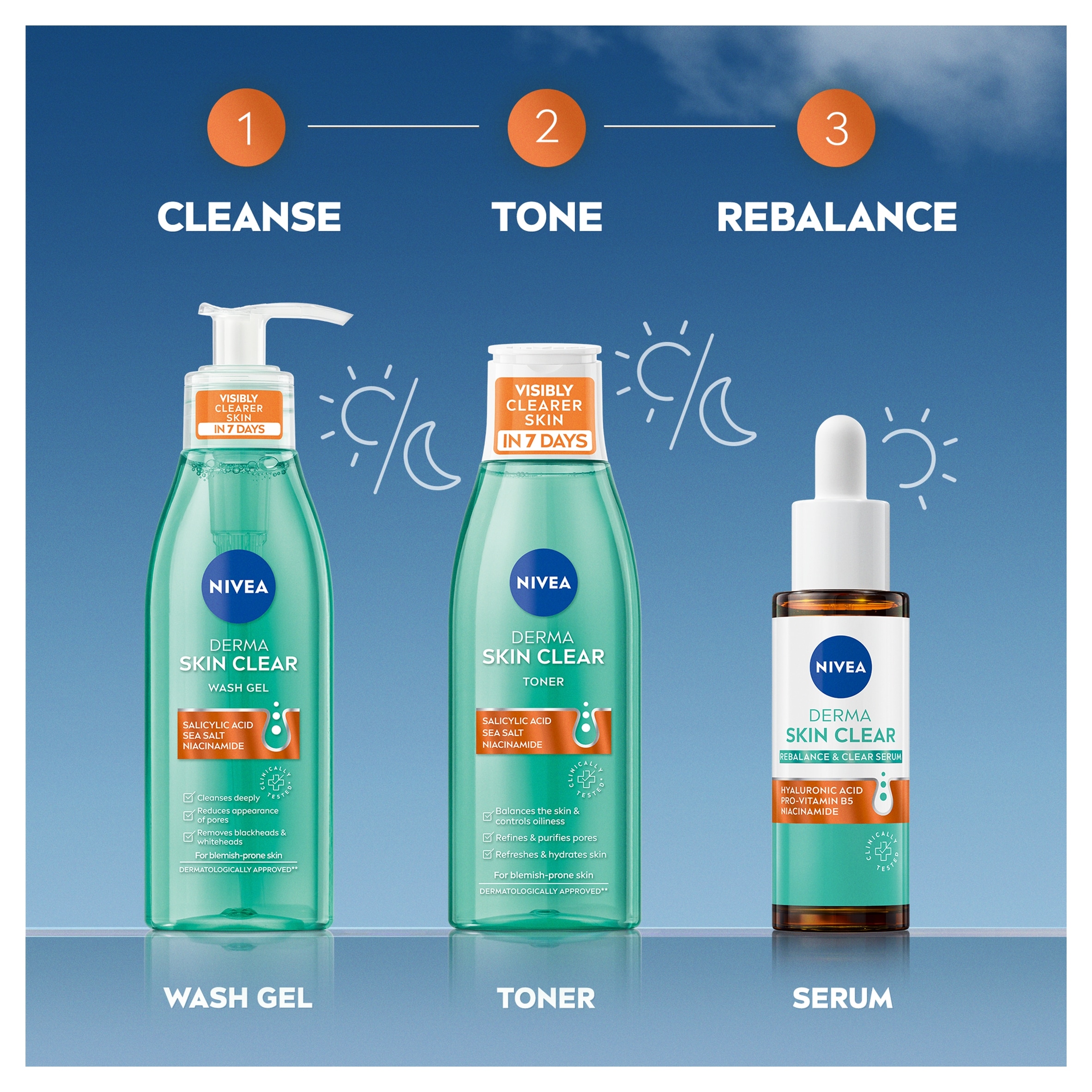 NIVEA Derma Skin Clear Face Wash Gel 150ml thumbnail 3