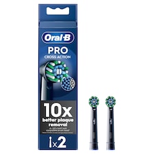 Oral-B Pro Cross Action Black Toothbrush Heads 2 Pack