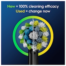 Oral-B Pro Cross Action Black Toothbrush Heads 2 Pack thumbnail 2