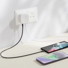 Juice 30W Dual Port USB C and USB A Mains Home Phone Charger Plug White thumbnail 3