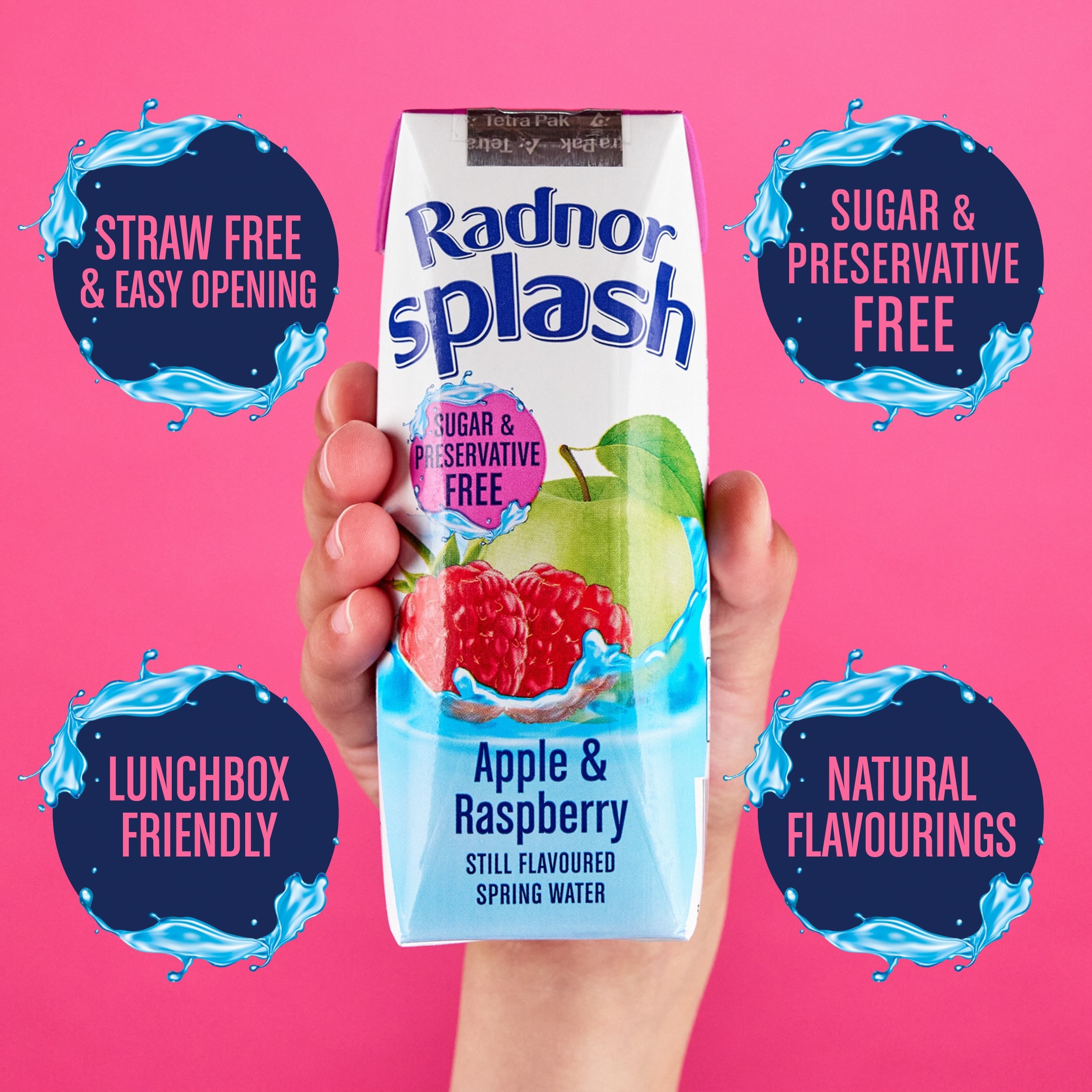 Radnor Splash Apple & Raspberry 3 X 250Ml thumbnail 2