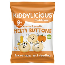 Kiddylicious Banana & Pumpkin Melty Buttons 6g