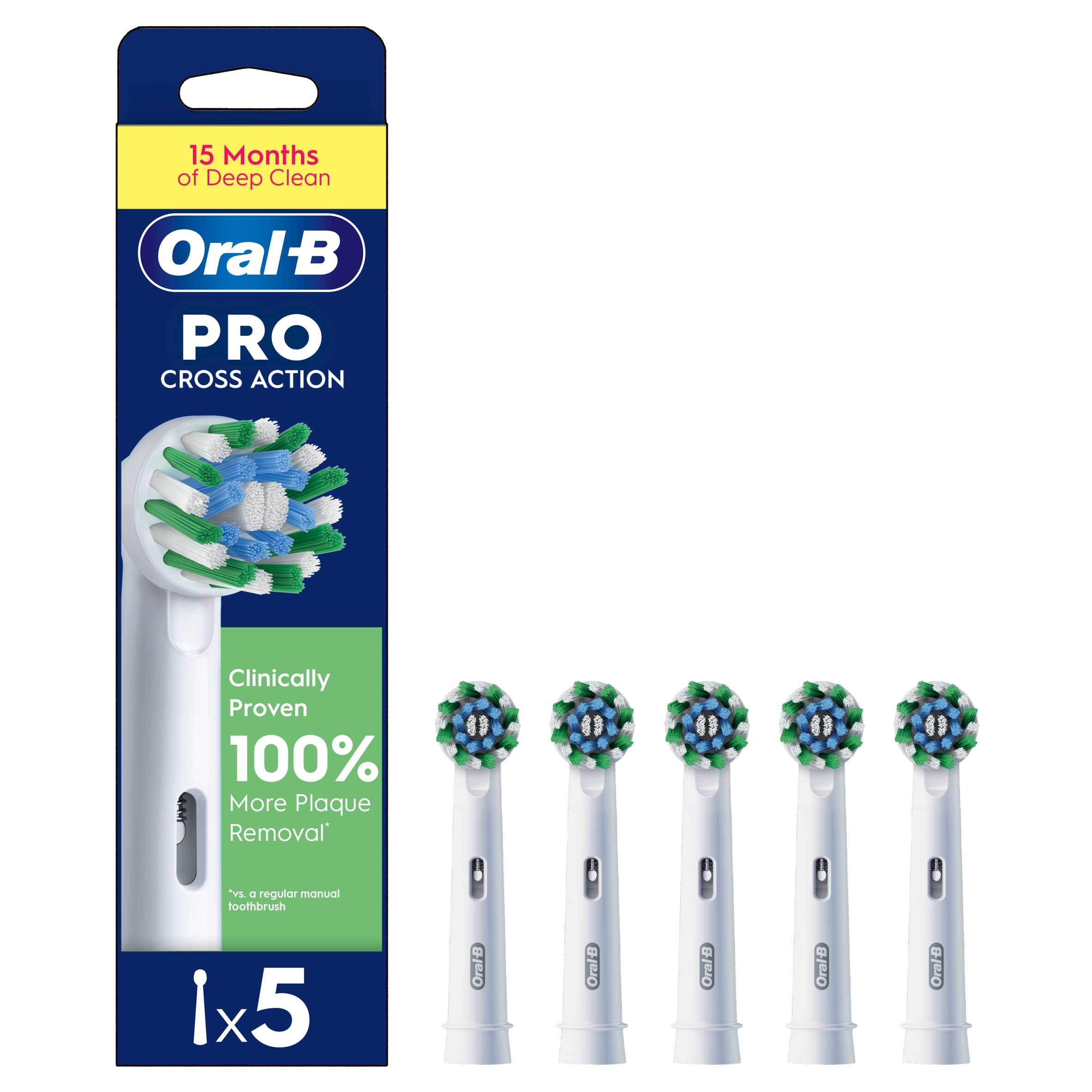 Oral-B Pro C/Act Electric Replacement White Toothbrush Heads 5 Pack