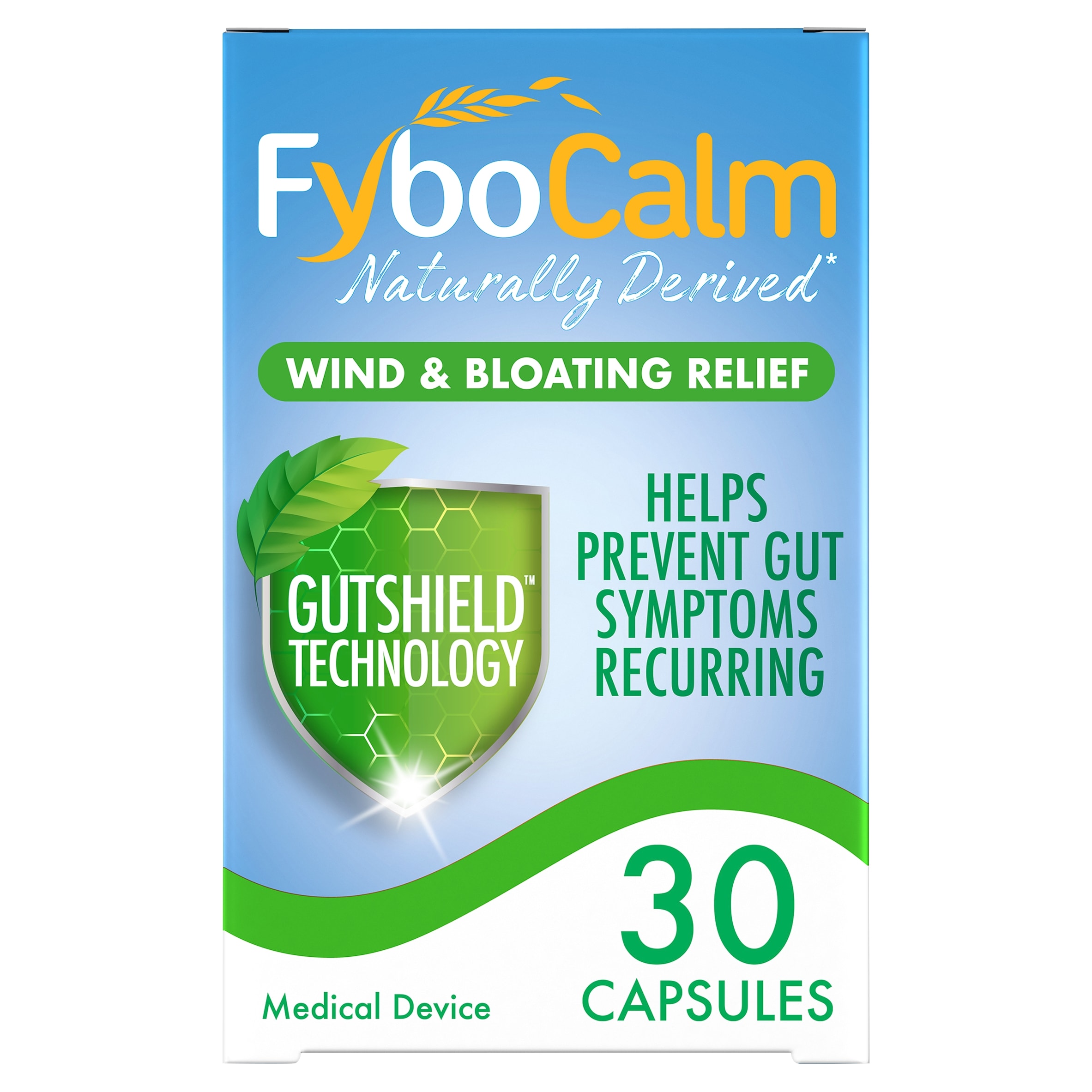 FyboCalm Wind & Bloating Pain Relief Capsules and Tablets 30s
