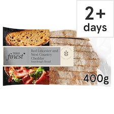 Tesco Finest Red Leicester & West Country Cheddar Sourdough Bread 400G