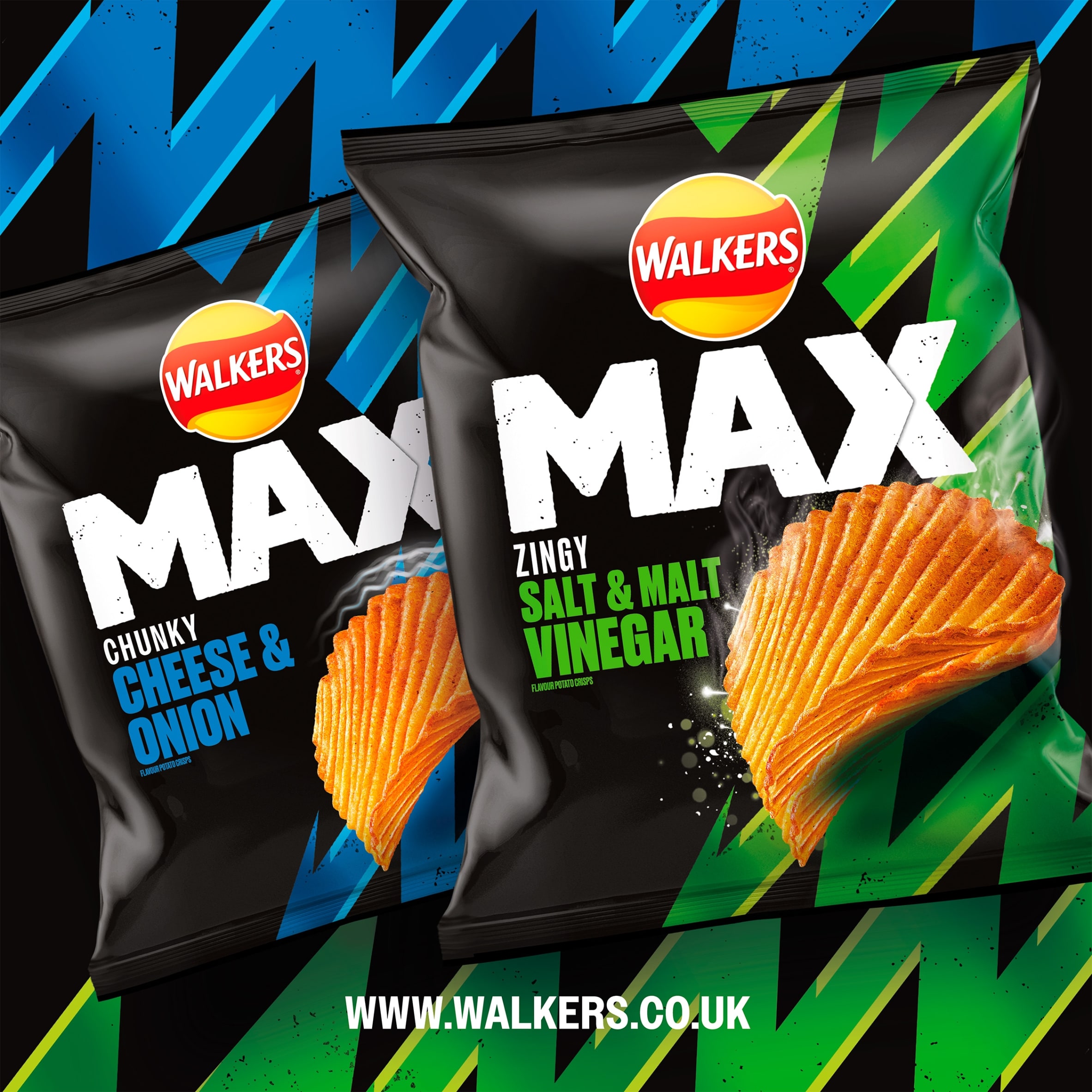 Walkers Max Salt & Malt Vinegar Crisps 60G thumbnail 3