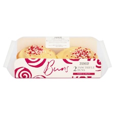 Tesco Raspberry Jam Trifle Buns 2 Pack thumbnail 2