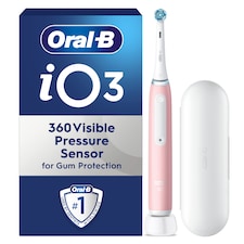 Oral-B Io3 Pink Electric Toothbrush & Travel Case