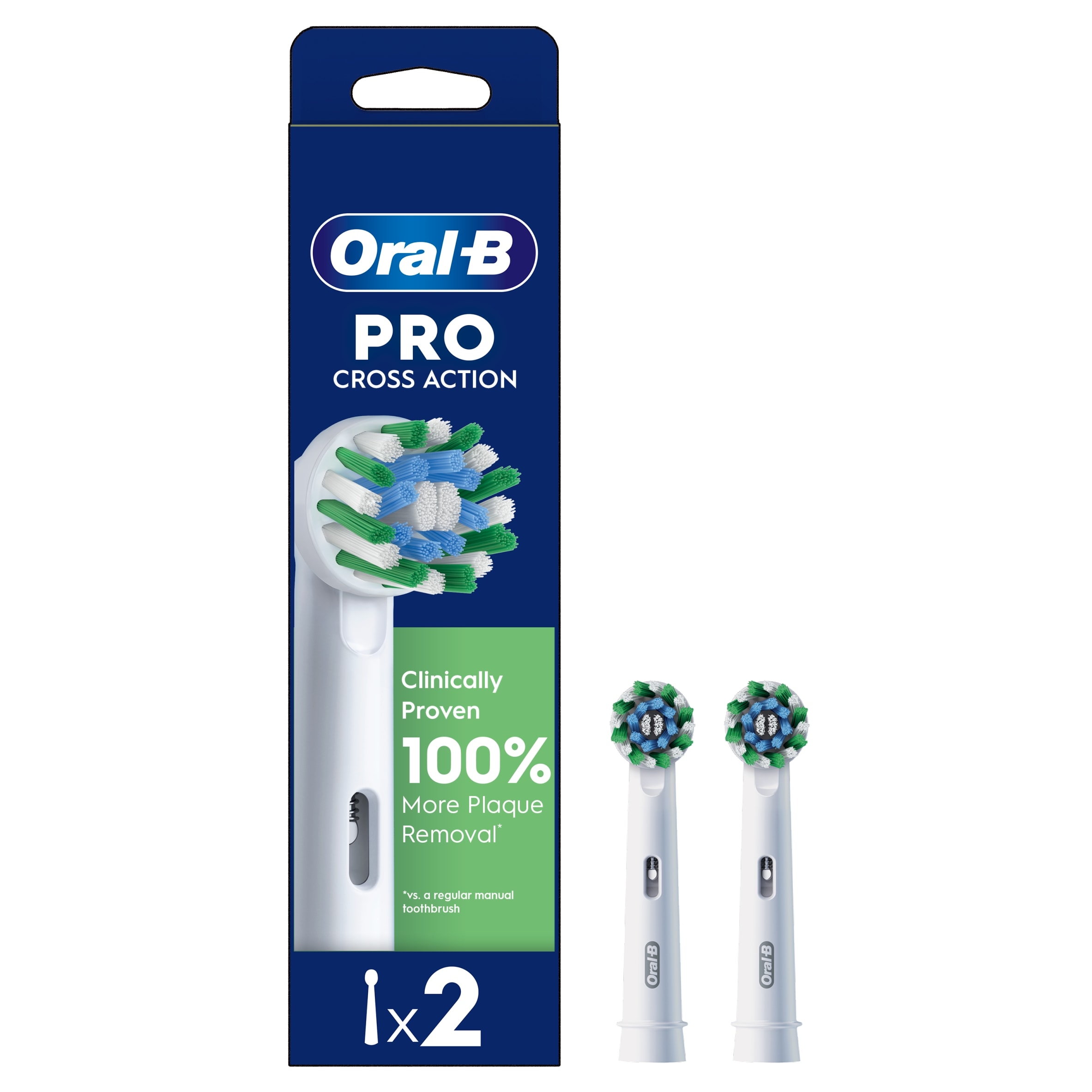 Oral-B Pro Cross Action Electric Toothbrush Replacement Heads 2 Pack