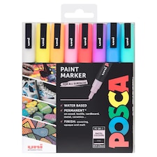 Posca Paint Marker Fine Pastel X8