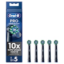 Oral-B Pro Cross Black Electric Toothbrush Replacement Heads 5 Pack