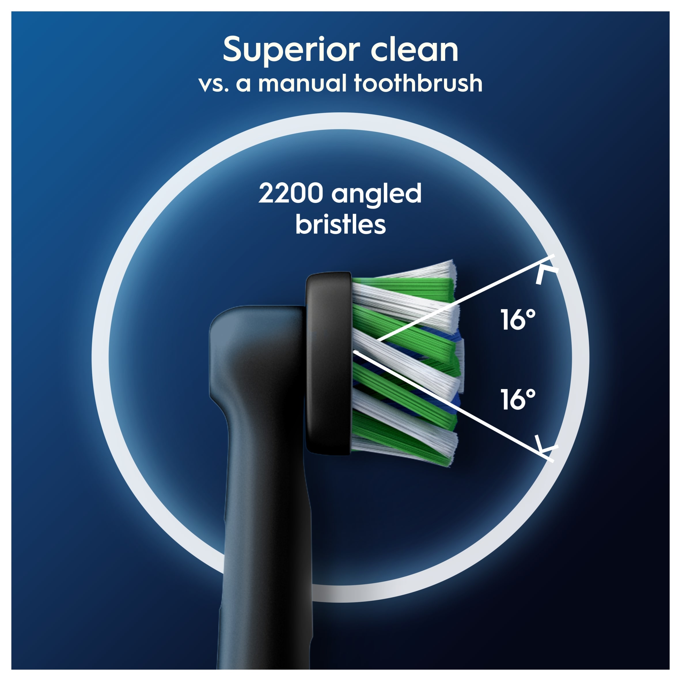 Oral-B Pro Cross Black Electric Toothbrush Replacement Heads 5 Pack thumbnail 2