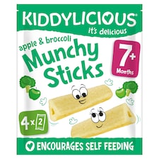 Kiddylicious Apple & Broccoli Munchy Sticks 4x4g