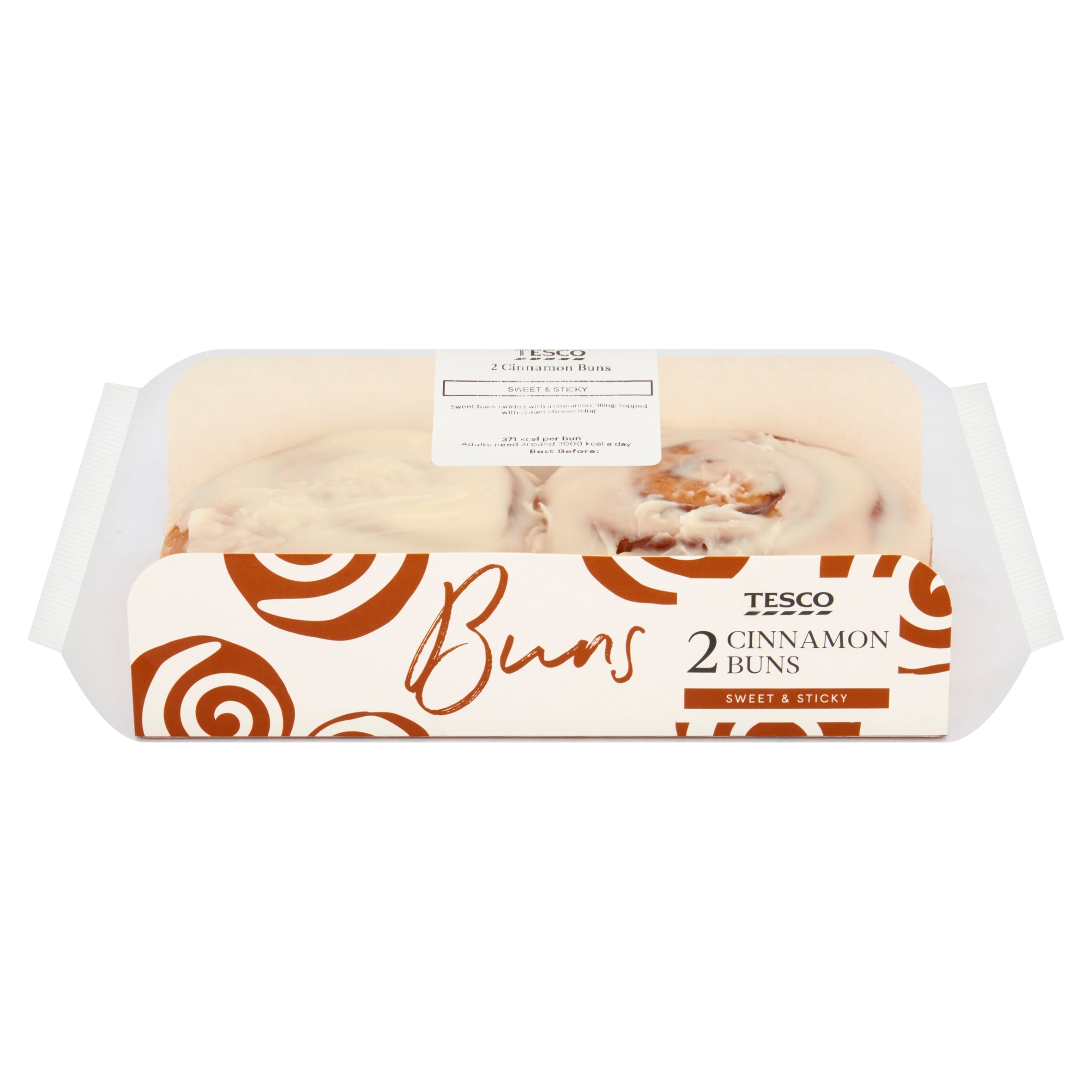 Tesco Cinnamon Buns 2 Pack thumbnail 2