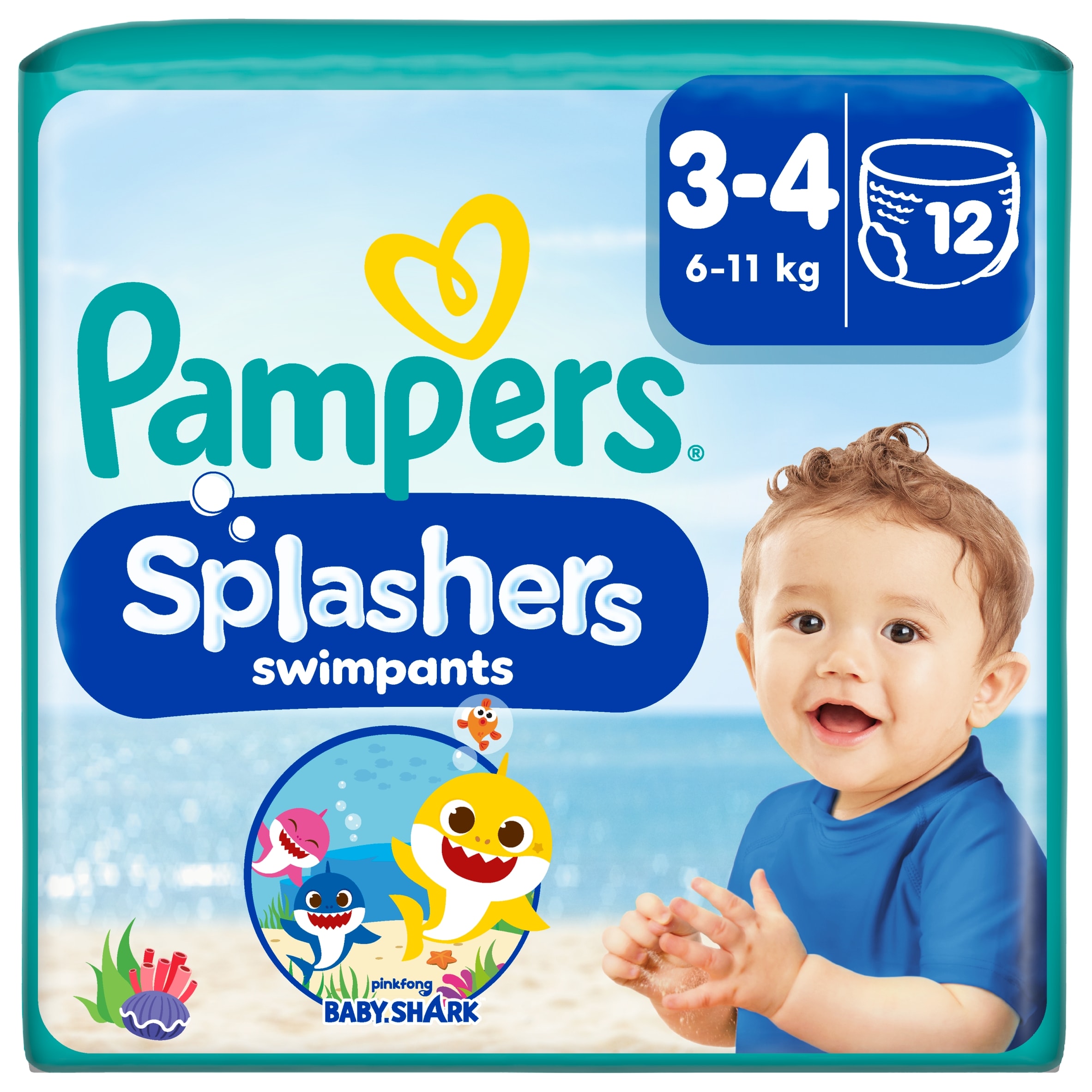 Pampers Splashers Swim Nappies, Size 3-4 (6-11kg)