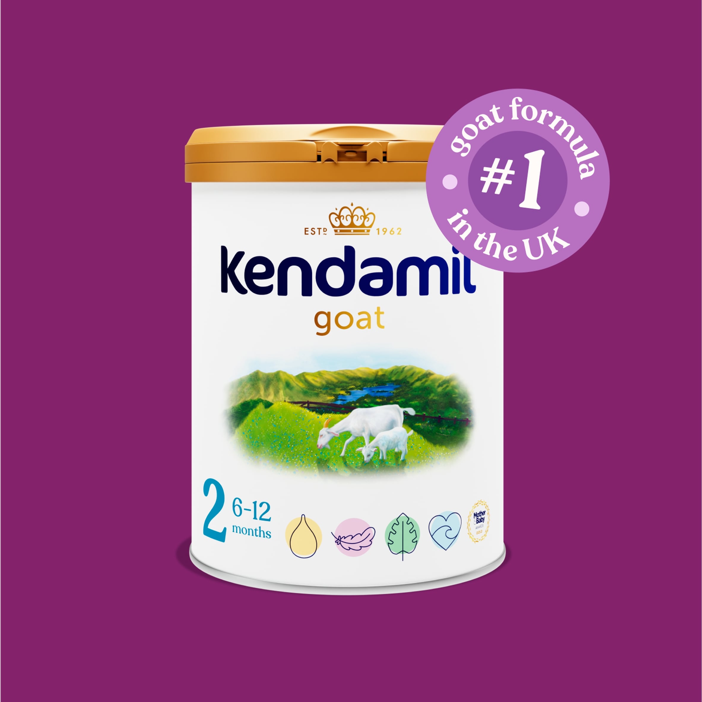 Kendamil Goat Follow-On Milk Stage 2 6-12 Months 800g thumbnail 2