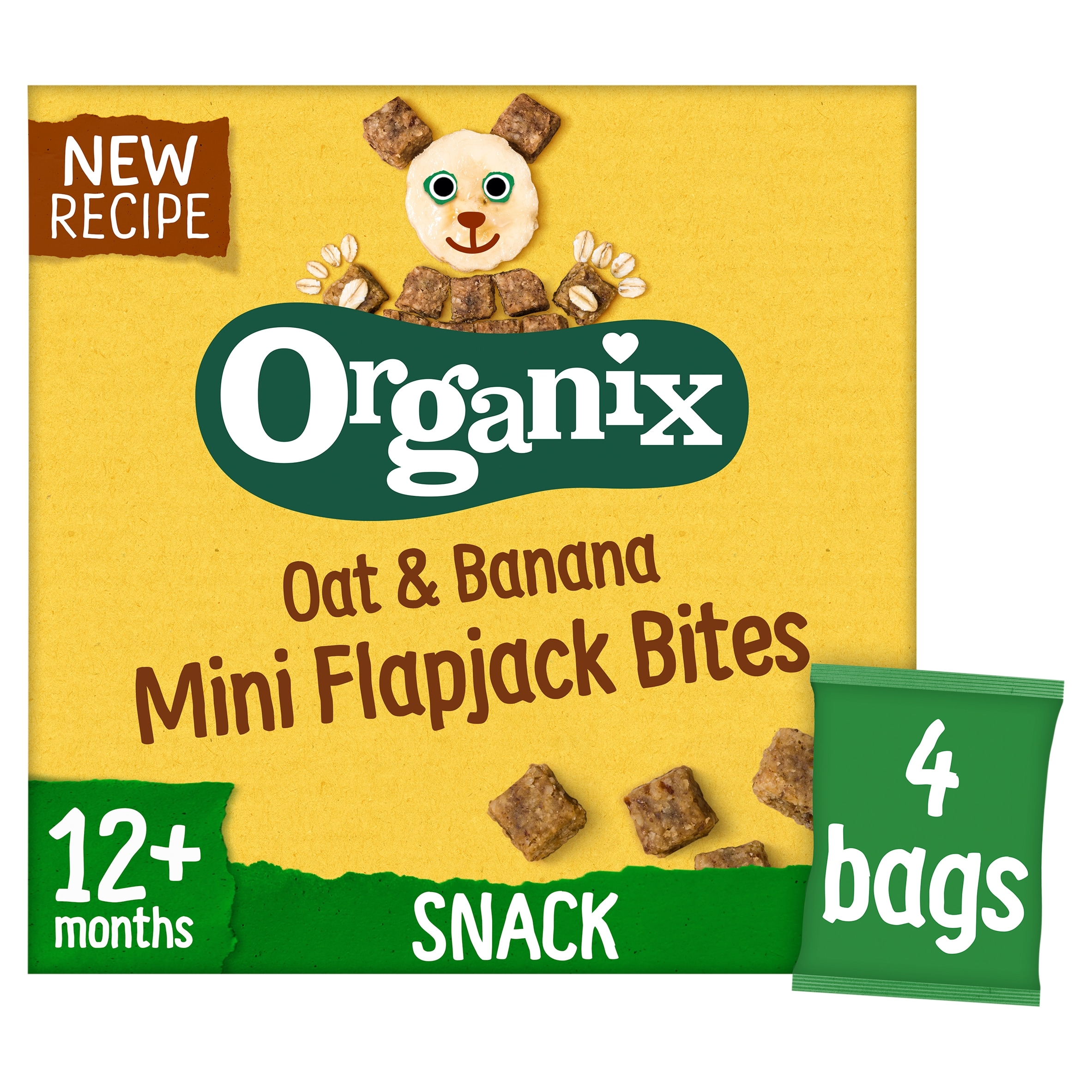 Organix Mini Oat & Banana Flapjack Bites Toddler Multipack 12 months+