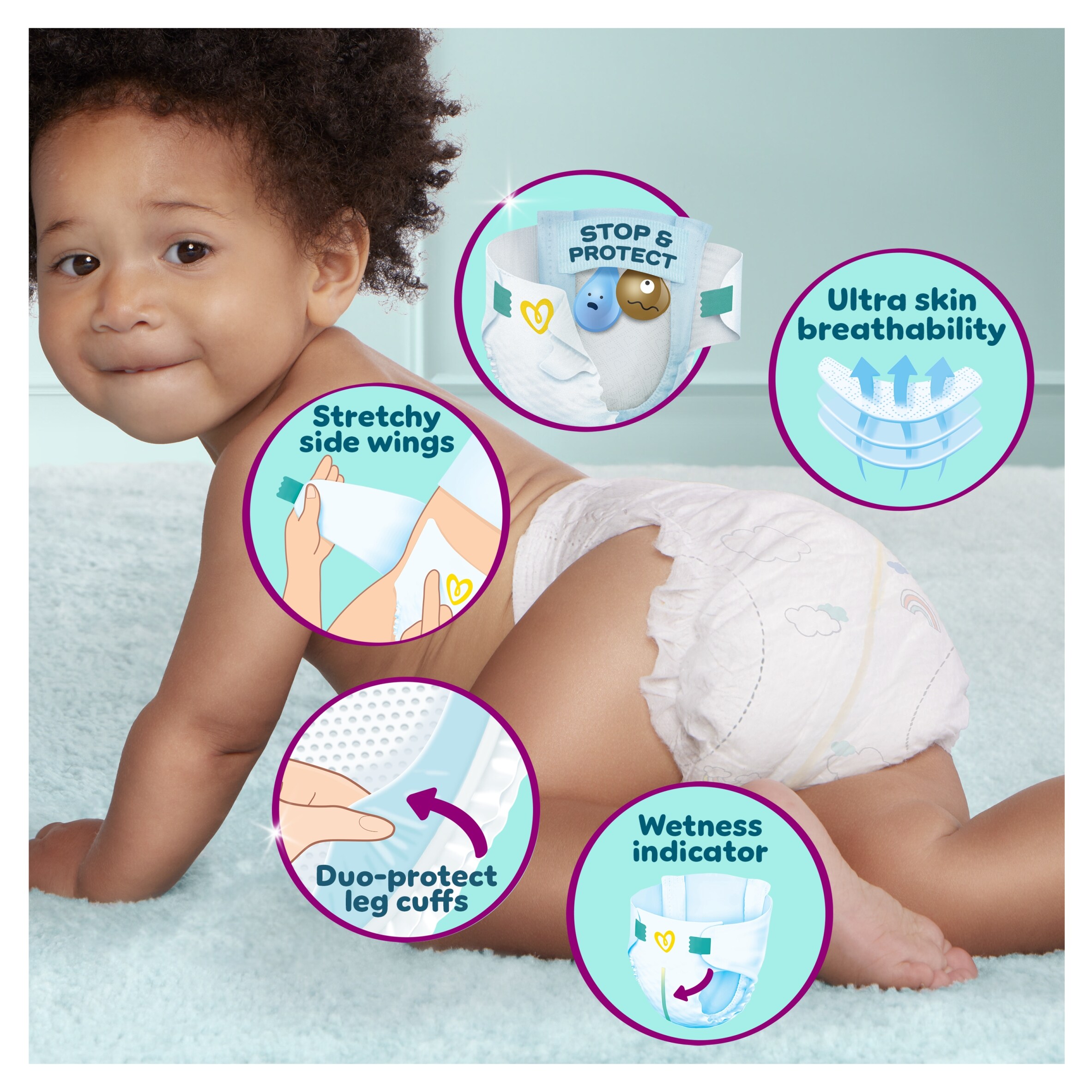 Pampers Premium Protection Size 4 37 Nappies thumbnail 3