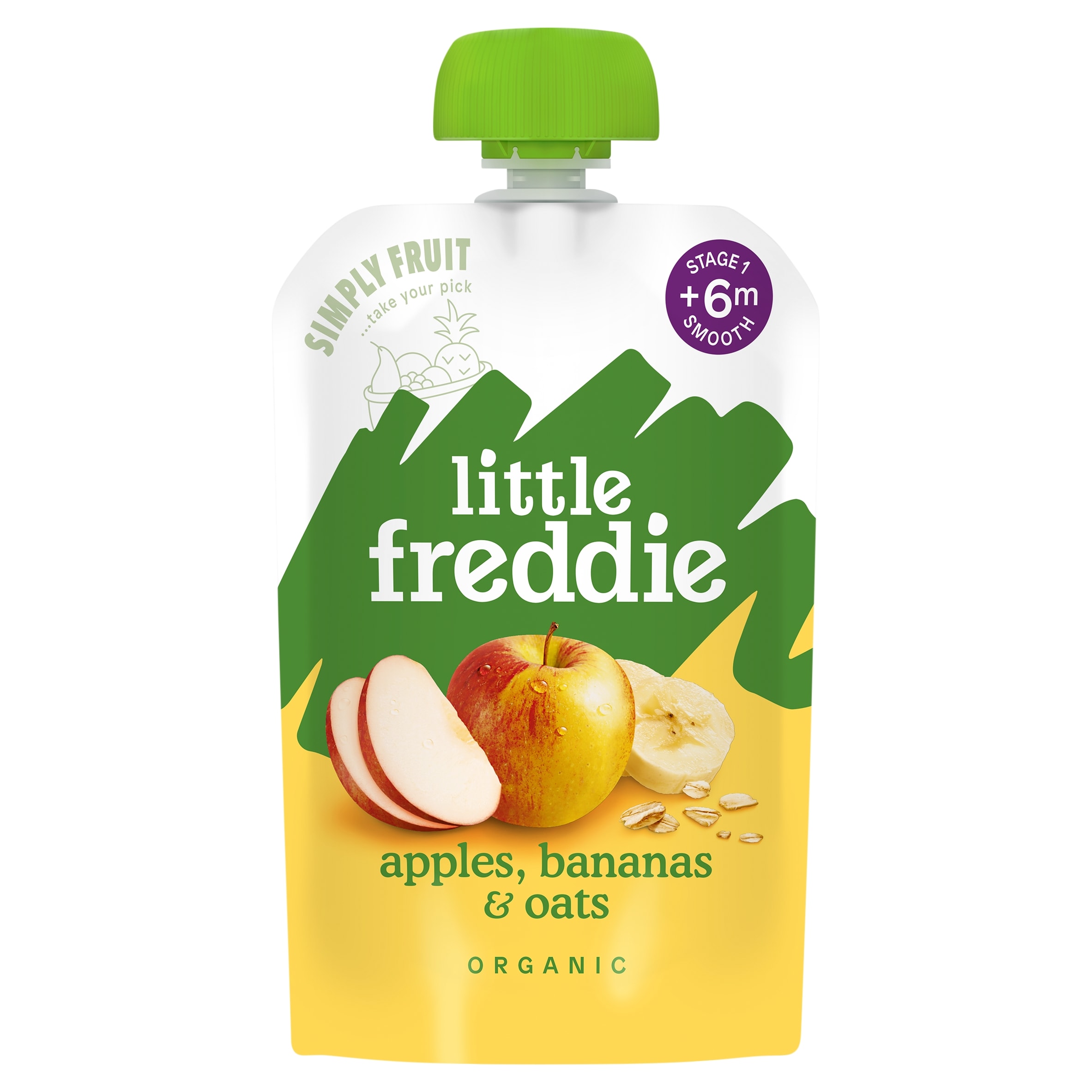 Little Freddie Organic Wholesome Apples, Bananas and Oats