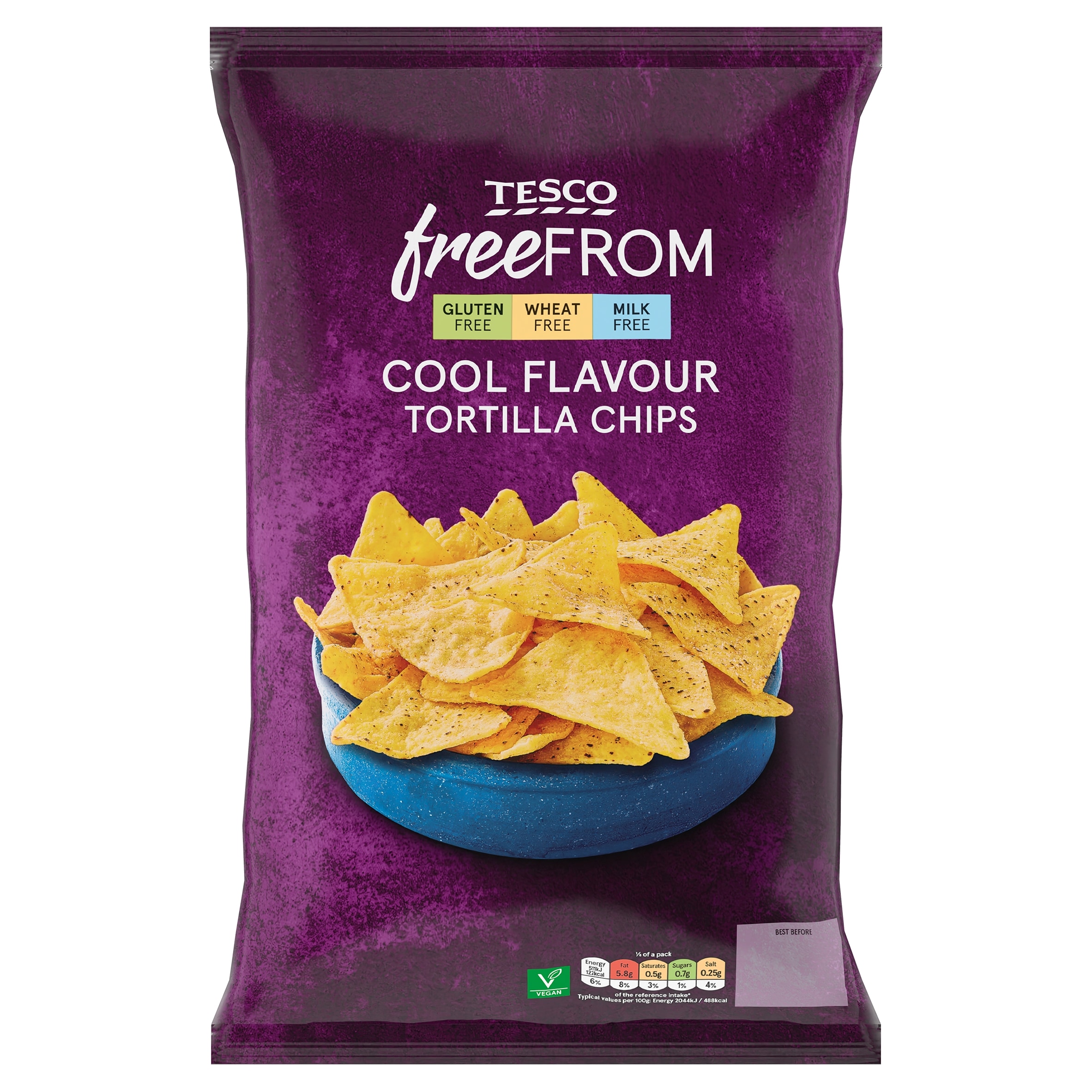 Tesco Free From Cool Flavour Tortilla Chips 200g
